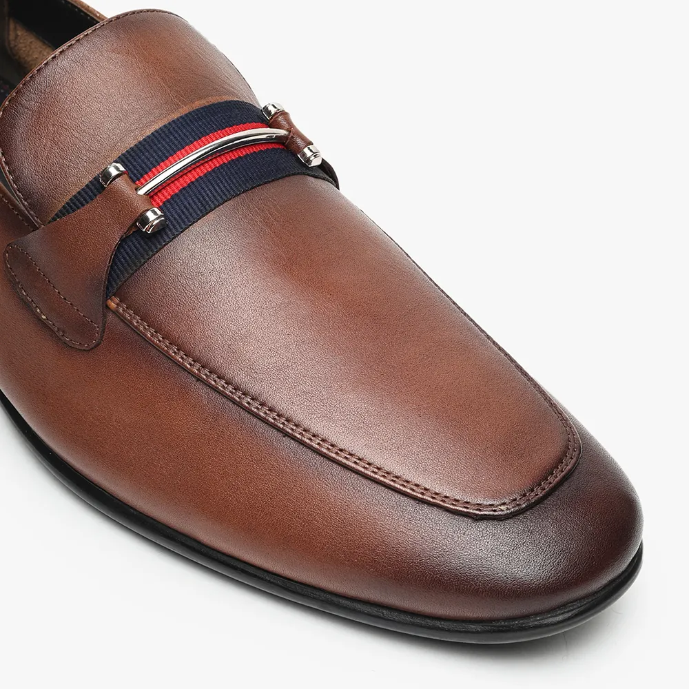 DualTone Wing Loafers for Men - Brown - Image 4